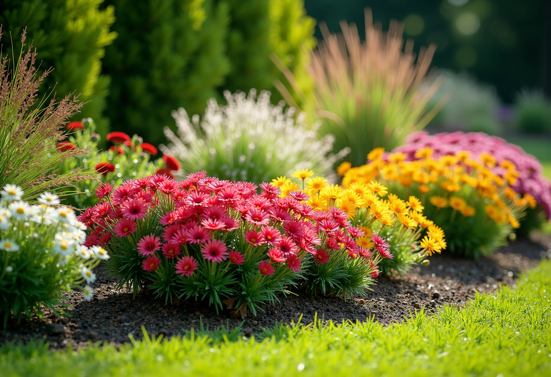 New garden bed planting